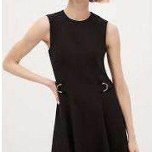 Banana Republic Womens Black Sleeveless Belt Embellishments A-Line Midi Dress 10